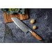 Couteau santoku Fukito Olive Damas alvéolé 14Cr 18cm