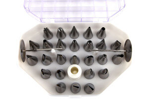 Boîte de douilles en acier inoxydable pour décors fins - 26 ou 52 douilles