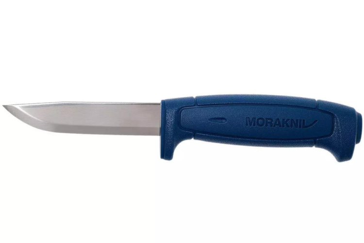 Couteau Mora Basic 546 12241 lame inox 9,1cm manche polypropyl&egrave;ne bleu + &eacute;tui