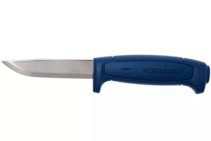 Couteau Mora Basic 546 12241 lame inox 9,1cm manche en polypropylène bleu avec étui