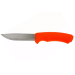 Couteau Mora Bushcraft Survival 12051 lame inox 10,9cm manche caoutchouc orange avec allume feu + étui