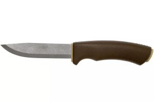 Couteau Mora Bushcraft Survival 13033 lame inox 10,9cm manche caoutchouc marron avec allume-feu + étui