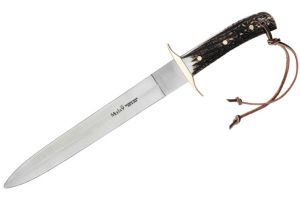 Couteau Muela Bowie 9269 lame en inox 26cm manche en bois de cerf + étui en cuir