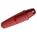Couteau de poche Mora Eldris 12630 lame inox 5,9cm manche caoutchouc rouge avec allume feu + étui
