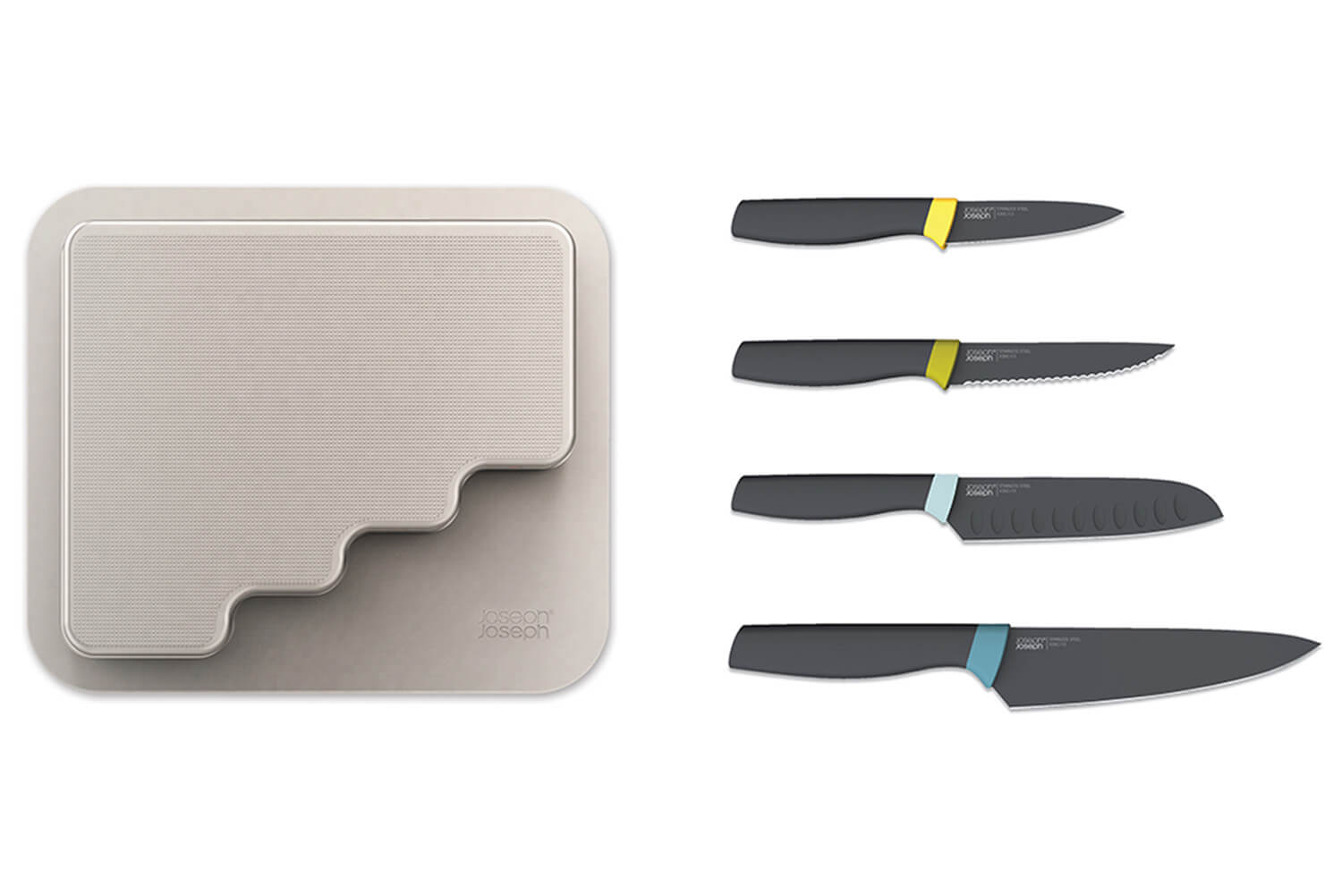 DoorStore Knives Set de 4 couteaux Elevate et leur boitier rangement Placard  Joseph Joseph SC