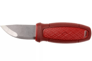 Couteau de poche Mora Eldris 12648 lame inox 5,9cm manche caoutchouc rouge + étui