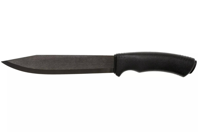 Couteau Mora Pathfinder Noir 12355 lame carbone 17,2cm manche polypropyl&egrave;ne noir + &eacute;tui