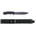 Couteau Mora Pathfinder Noir 12355 lame carbone 17,2cm manche polypropylène noir + étui