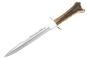 Couteau Muela Alcaraz 9249 lame en inox 26cm manche en bois de cerf + étui en cuir
