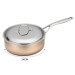 Sauteuse en cuivre inox Baumalu B'Chef avec couvercle en inox