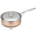 Sauteuse en cuivre inox Baumalu B'Chef avec couvercle en inox