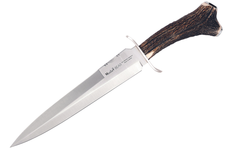 Couteau Muela Bear 9250 lame en inox 24cm manche en bois cerf + &eacute;tui en cuir