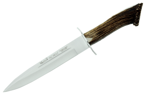 Couteau Muela Alcaraz 9314 lame en inox 19cm manche en bois de cerf + étui en cuir