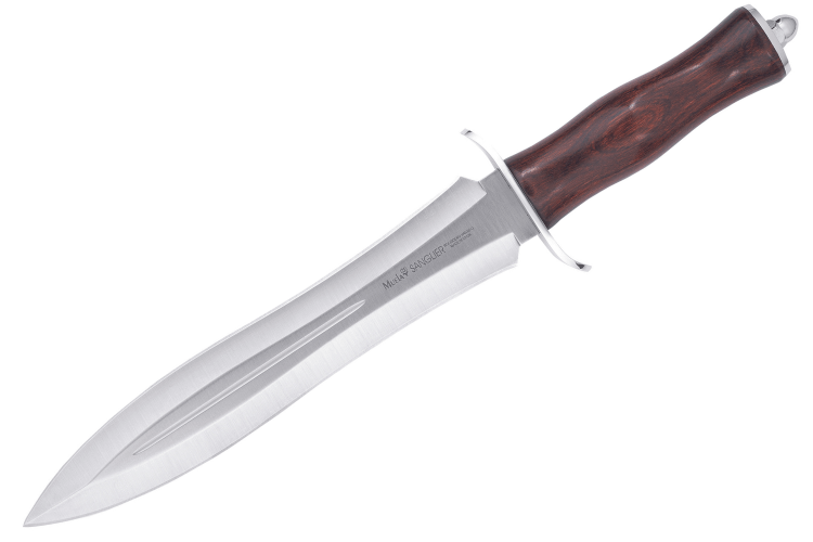 Couteau Muela Sanglier 9253 lame en inox 24cm manche en stamina wood + étui en cuir