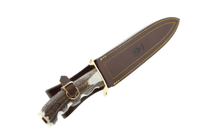 Couteau Muela Cerf 9316 lame en inox 24cm manche en bois de cerf + étui en cuir