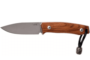 Couteau LionSteel M1.ST lame 7,5cm manche en bois de santal + étui en cuir