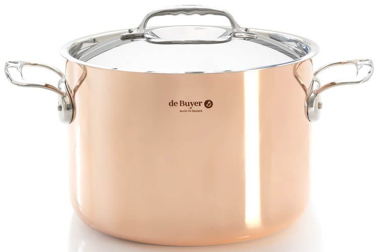 Braisière en cuivre inox 24cm De Buyer Prima Matera compatible induction avec couvercle