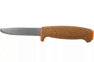 Couteau flottant Mora SRT Safe 13131 lame inox 9,6cm manche liège orange + étui