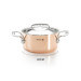 Faitout en cuivre inox De Buyer Prima Matera compatible induction anses en inox avec couvercle