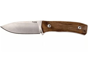 Couteau LionSteel M4.WN lame 9,5cm manche en bois de noyer + étui en cuir