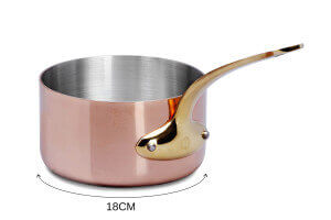 Casserole en cuivre inox Mauviel M'Héritage 200B compatible tous feux sauf induction