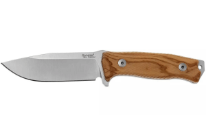 Couteau LionSteel M5.UL lame 11,5cm manche en bois d'olivier + étui en cuir