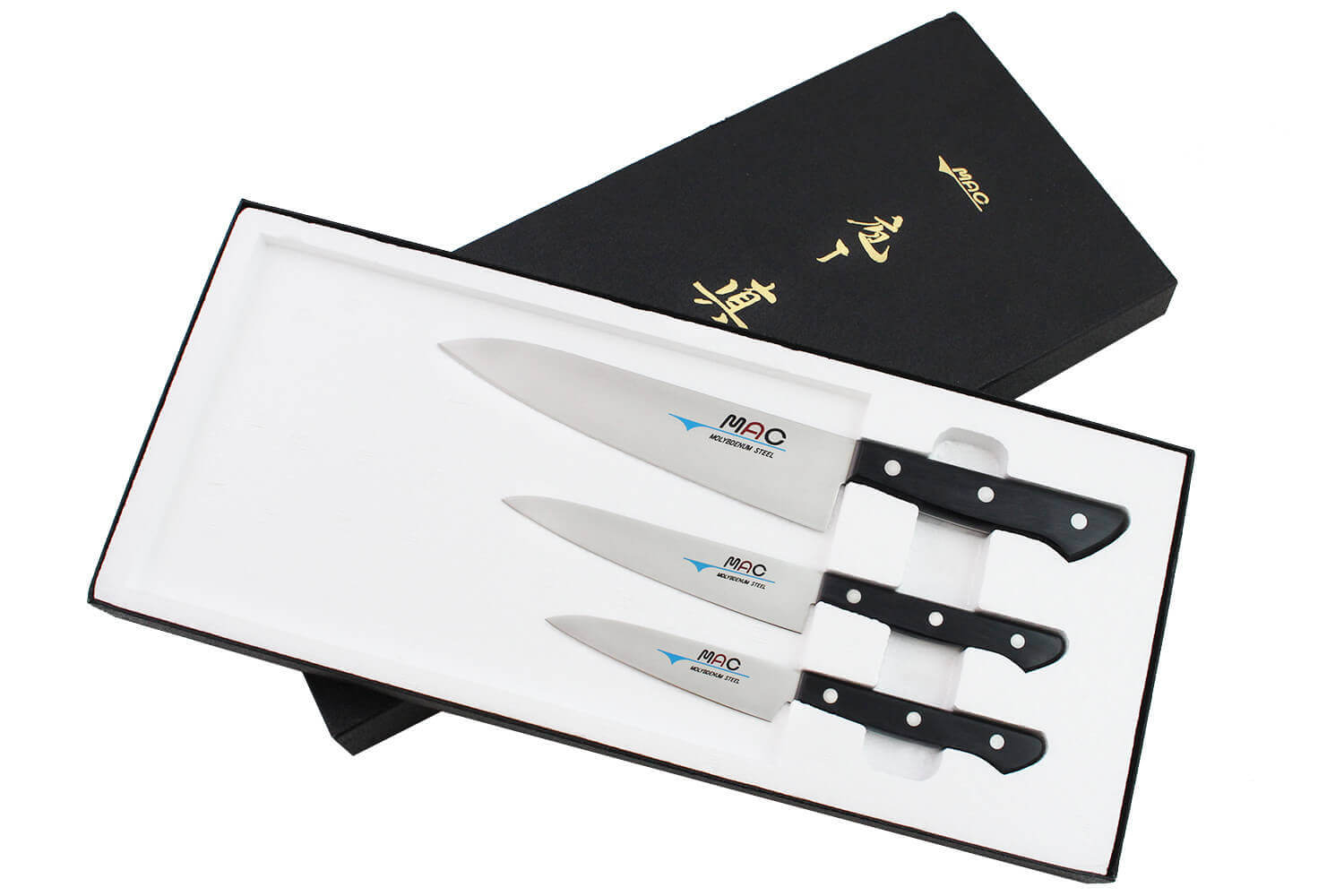 3 couteaux japonais Mac Chef : office, universel, chef