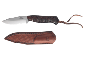 Couteau Citadel Loutre 63102 lame 10cm manche en bois avec lacet et étui en cuir