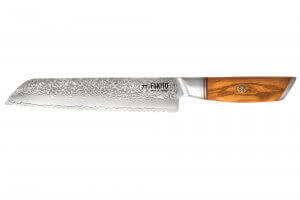 Couteau à pain Fukito Olive Damas 14Cr 21cm