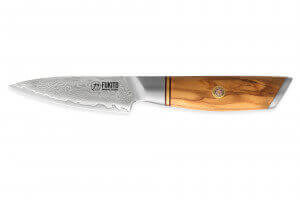 Couteau d'office Fukito Olive Damas 14Cr 9cm