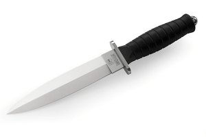 Couteau Maserin Diabolik 4950 lame 16cm manche en caoutchouc noir + étui en nylon