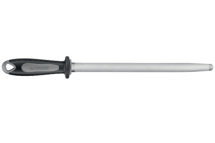 Fusil de boucher FISCHER mèche ovale 30cm grain fin manche noir et gris