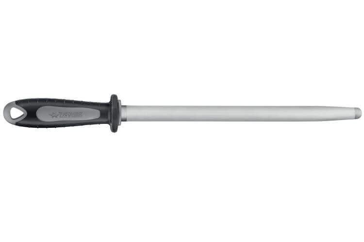 Fusil de boucher FISCHER mèche ovale 35cm grain fin manche noir et gris