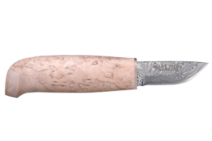 Couteau Marttiini Ice Crystal 558010 lame damassée 5,9cm manche bouleau + étui/coffret cadeau