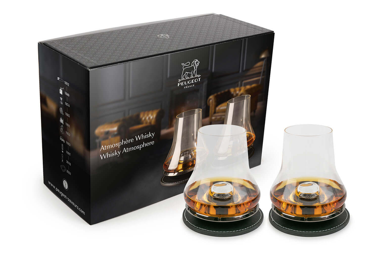 Coffret cadeau de dégustation whisky Peugeot duo