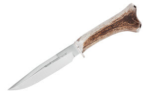 Couteau Muela Ranger 9251 lame 14cm manche en bois de cerf avec départ d'épois + étui en cuir
