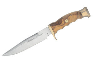 Couteau Muela Ranger 9270 lame 14,5cm inox manche en bois d'olivier + étui en cuir