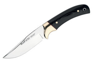 Couteau Muela Setter 9264 lame 11cm en inox manche en micarta noir + étui en cuir