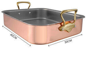 Plaque à rôtir en cuivre Mauviel M'Héritage 150B triply