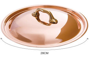 Couvercle en cuivre Mauviel M'Héritage 200B avec anse en bronze