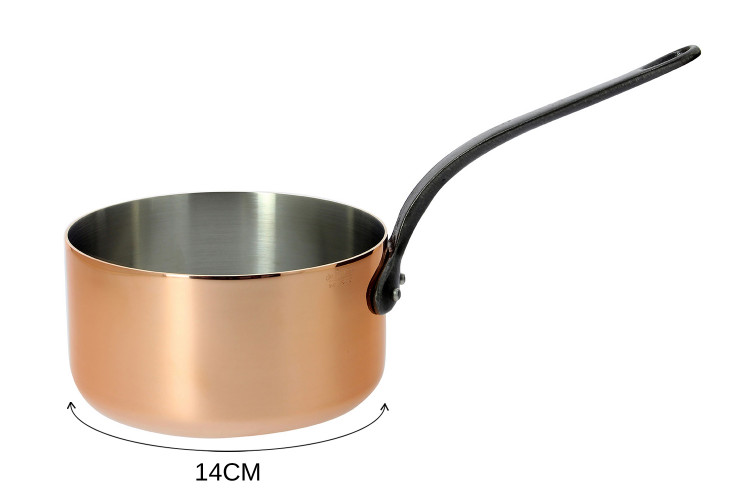 Casserole en cuivre De Buyer Inocuivre poign&eacute;e en fonte d'acier