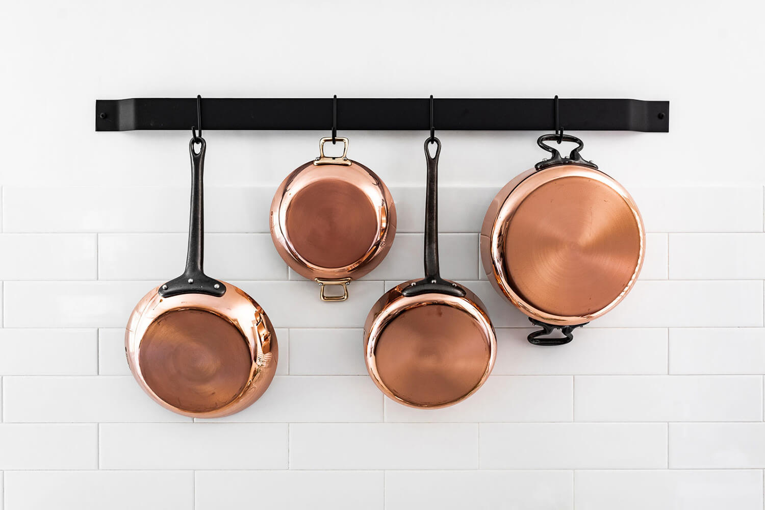 Set de 5 casseroles en cuivre De Buyer Inocuivre poignée en fonte d'acier