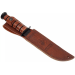 Couteau KA-BAR USMC Fighter 1217 lame carbone 17,8cm manche cuir + étui en cuir