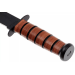 Couteau KA-BAR USMC Fighter 1217 lame carbone 17,8cm manche cuir + étui en cuir