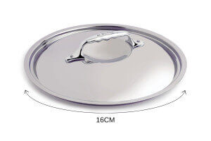 Couvercle bombé en inox De Buyer à pontet en fonte d'inox