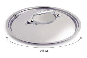 Couvercle bombé en inox De Buyer à pontet en fonte d'inox