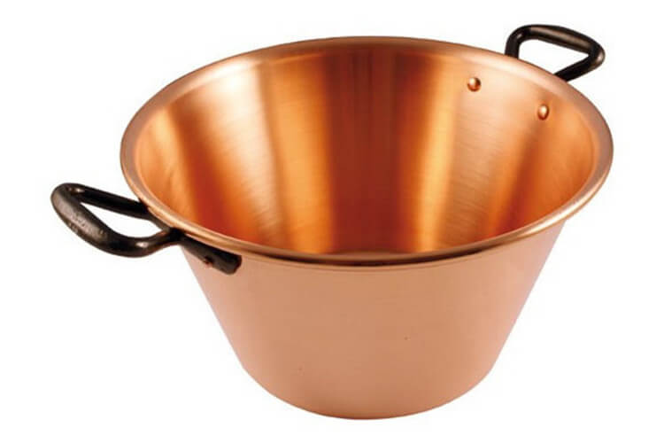 Bassine à gelée 4L en cuivre massif lisse ø26,5cm