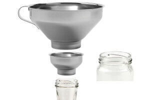 Entonnoir à confiture ø15cm De Buyer en inox à 2 embouts