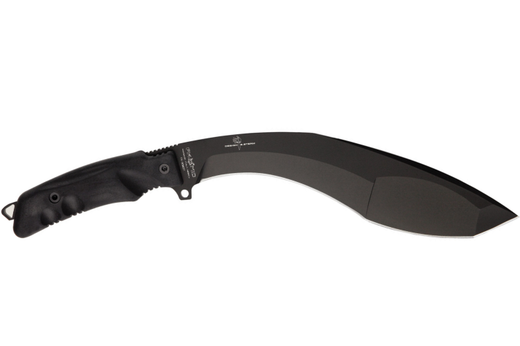 Machette Kukri Fox Military Extreme Tactical FX.9CM05T Noir 37cm manche Forprene + &eacute;tui en nylon