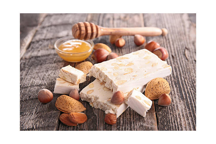 6 feuilles azyme striées blanches pour nougat